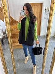 Black Sherpa Textured Gilet