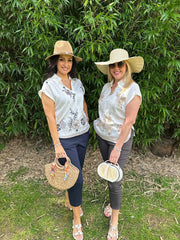 Navy Paisley Floral Blouse Jessie