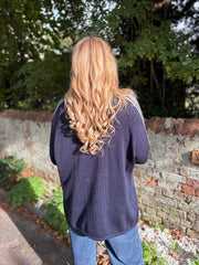 Navy Designer Inspired Stripe Knit Yvonne