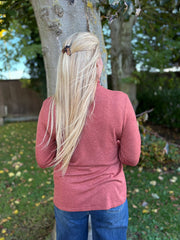 Rust Soft Roll Neck Top Kimmy