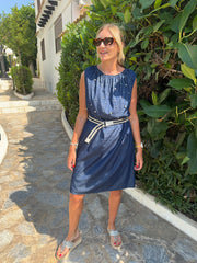Dark Denim Embellished Dress Casandra