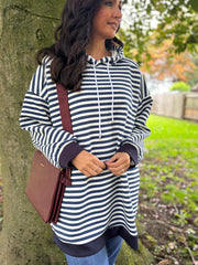 Navy Striped Hoodie Eleanor