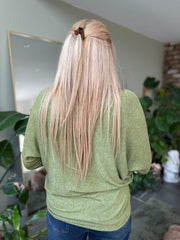 Olive Soft Touch Star Top Kelly