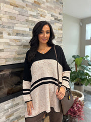 Black Block Stripe Jumper Bethany