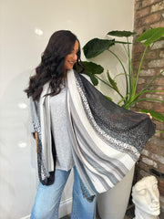 Grey Marl Two Piece Scarf Knit Danni