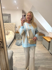 Blue Argyle Knit Paige