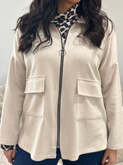 Stone Drawstring High Neck Jacket Kinsey