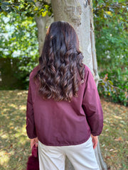 Wine High Neck Jacket Mila