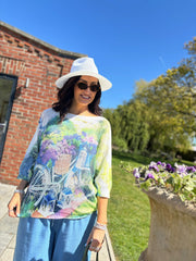 Green Country Garden Knit Top Dawn