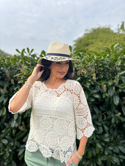 Stone Crochet Lace Two Piece Mariah