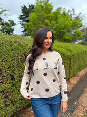 Stone Wild West Polka Dot Knit Andie