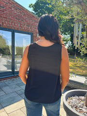 Black Vest Top Janey