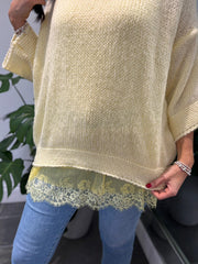 Lemon Two Piece V Neck Knit Eileen