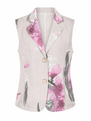 Stone Flower Print Top Claudette