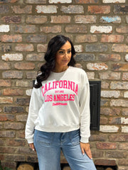 White Premium Cotton California Sweatshirt Jolene