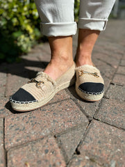 Natural Chain Espadrille Shoes