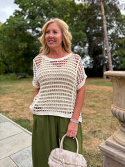 Stone Crochet Loose Knit Gia