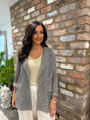 Black Premium Shimmer Crochet Jacket Vivienne