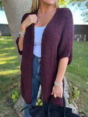 Wine Cosy Edge To Edge Cardi Mabel