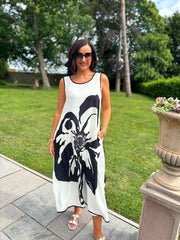 Monochrome Artisan Bloom Dress Emily