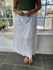 White Broderie Skirt Jolie