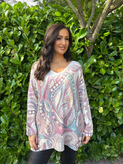 Wine Soft Touch Aboriginal Knit Ava