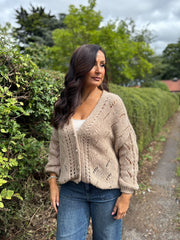Biscuit Chunky Knit Cardi Gail
