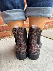 Leopard Chelsea Style Wellie Boots