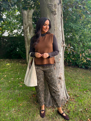 Cappuccino Tie Detail Knitted Tank Lola