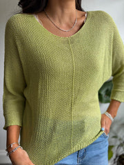 Olive V Neck Knit Jodie