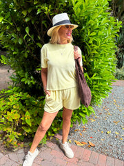 Lemon Soft Towelling Set Adriana