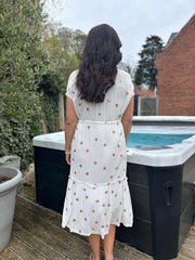 White Sequin Star Dress Althea