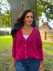 Lipstick Cosy Knit Cardi Sofia
