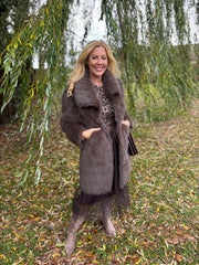 Chocolate Faux Fur Coat