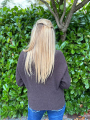 Chocolate Sleeve Detail Knit Top Julia