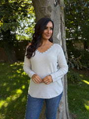 Stone Embellished Soft Knit Francine