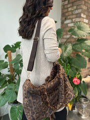 Leopard Fluffy Tote Bag