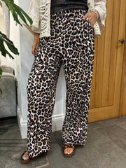 Leopard Seam Front Trousers