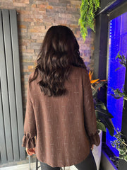 Chocolate Crossover Diamante Top Ruth