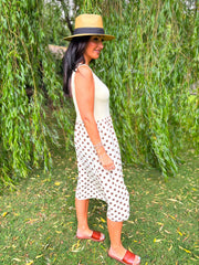 Lemon Polka Dot Panel Dress Coraline