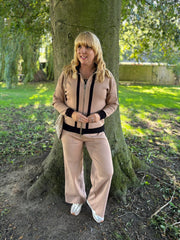 Camel Striped Tracksuit Macie