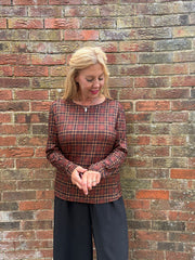 Chocolate Tartan Super Soft Round Neck