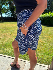 Navy Ditsy Floral Shorts Lyra
