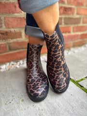 Leopard Chelsea Style Wellie Boots