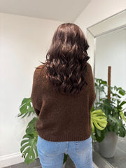Chocolate Argyle Knit Jumper Heidi
