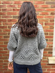 Grey Cosy Diamond Knit Sofia
