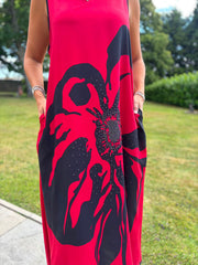 Red Artisan Bloom Dress Emily
