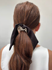 Black Ribbon Beaded Bobble