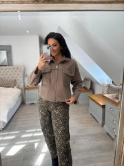 Mocha Boucle Zip Jacket Estella
