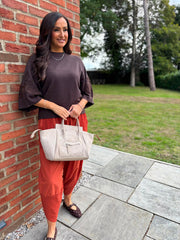 Rust Mesh Detail Barrel Leg Trousers Parker